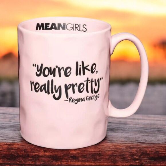 Mean Girls Pink Coffee Mug "You're like really pretty" - Regina George HTF & NWT - Picture 1 of 6